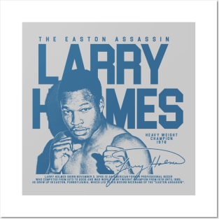 Larry Holmes - Retro Blue Posters and Art